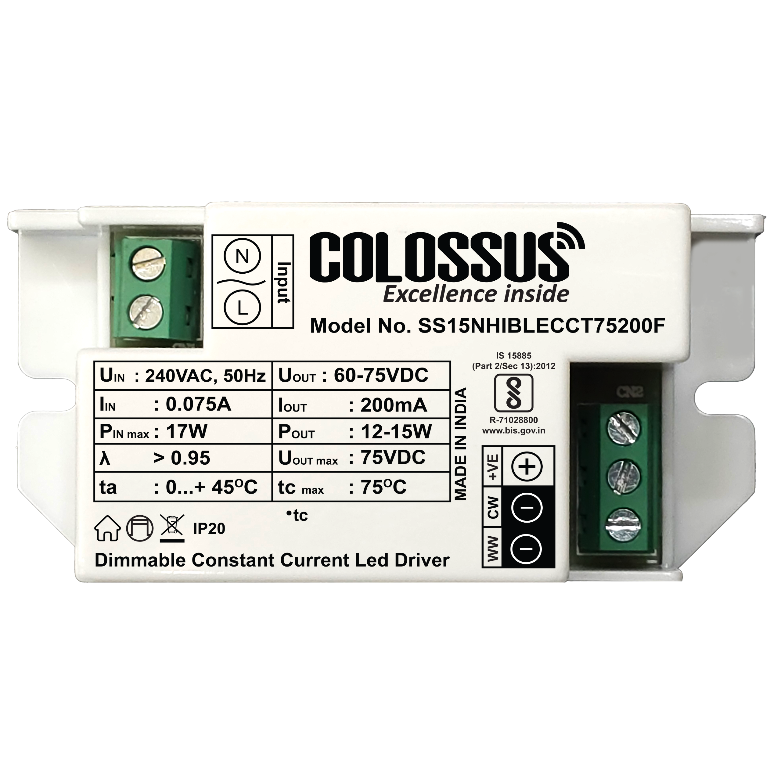 Pro Static 15W 200mA SIX1