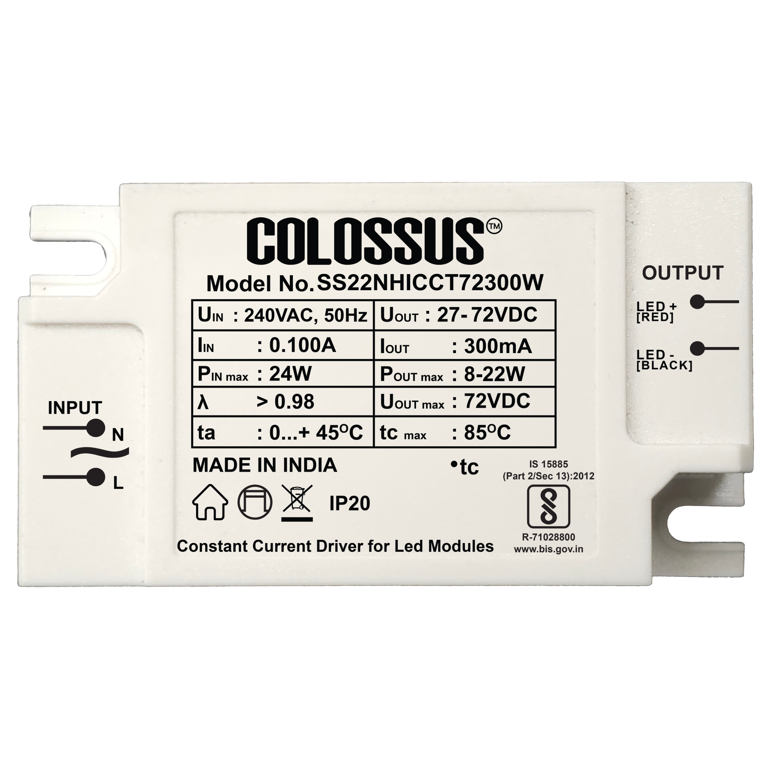 Core Static 8-22W 300mA SJZ