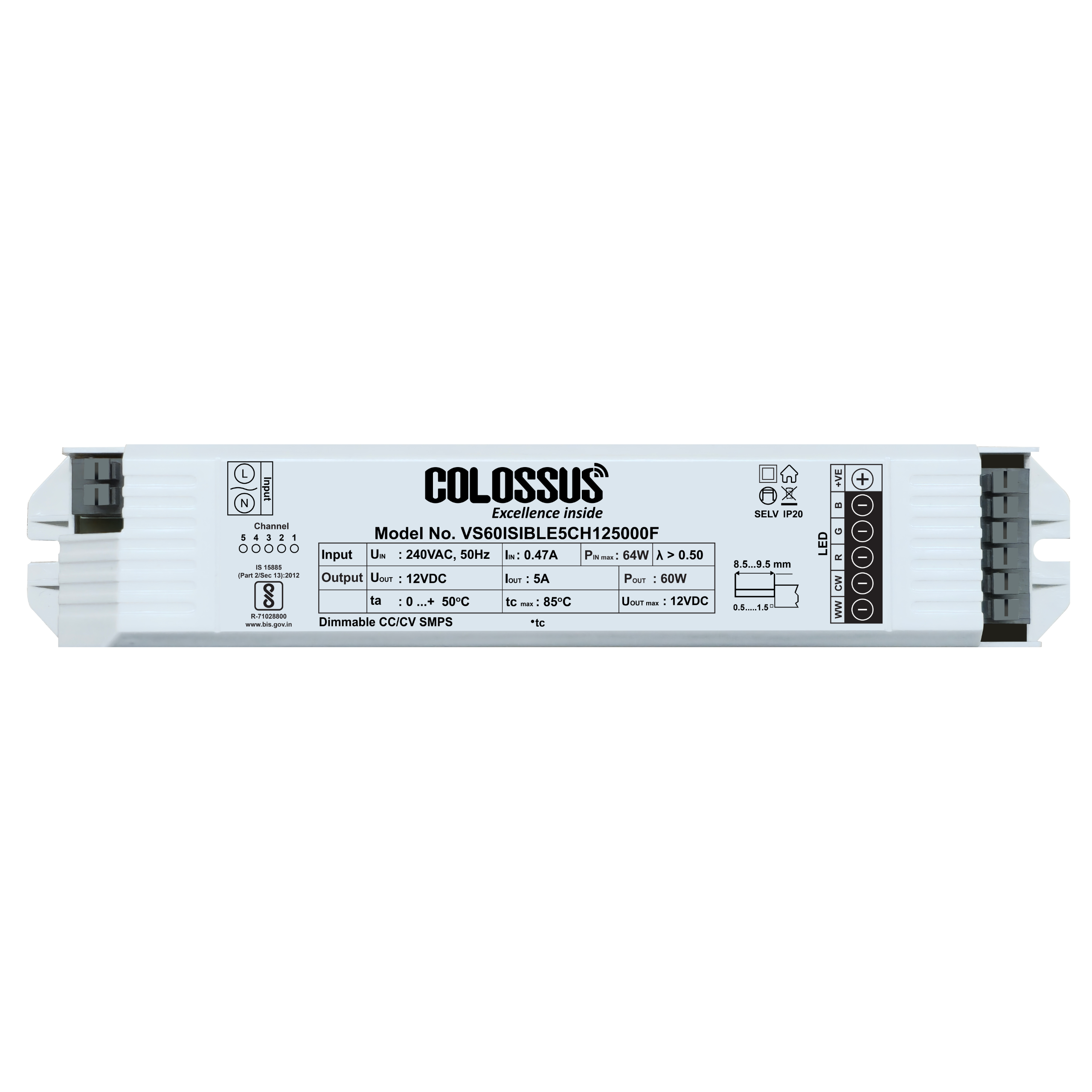 Spectra Pro 60W 12V/5A VKA1