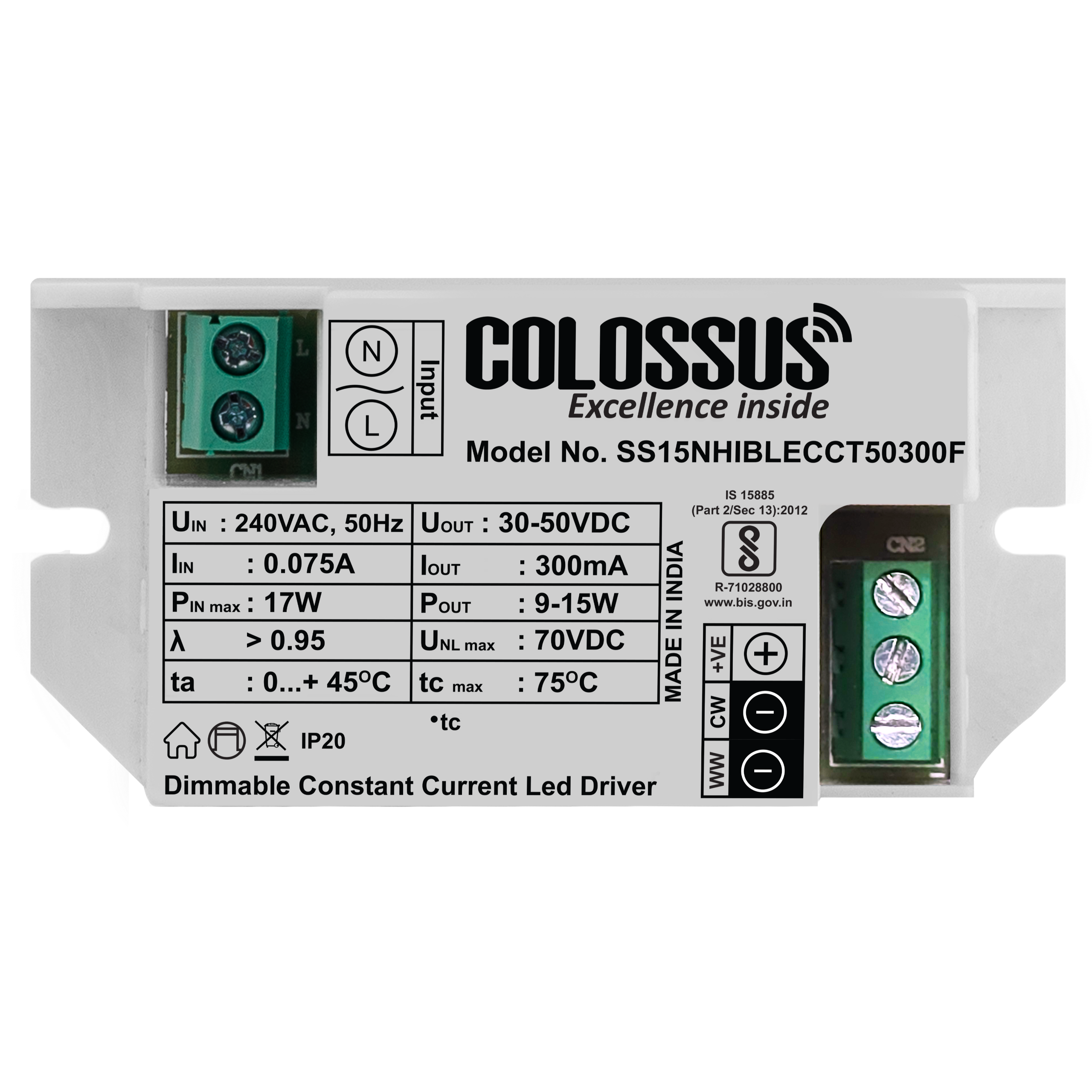 Pro Static 15W 300mA SIX1